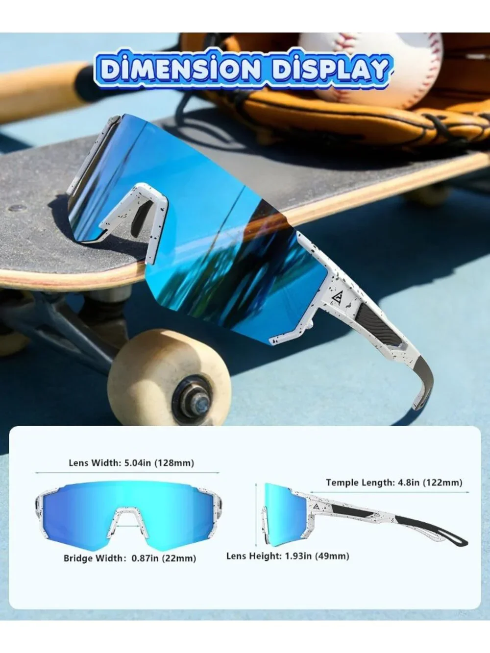 Stylish Kids' Sunglasses for Boys & Girls - UV400 Protection, Sporty Design, Age